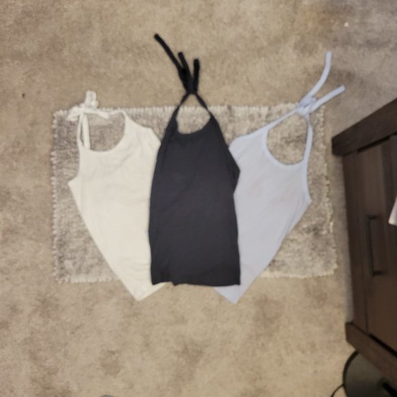 LOT OF 3 AERIE CAMASOL TOPS-WHITE - LIGHT BLUE - DARK GRAY -3 FOR 1 PRICE - Picture 2 of 8
